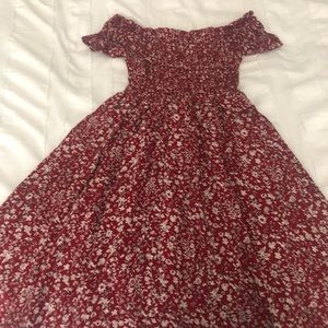 Off the Shoulder Smock Dress